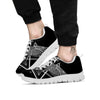 All Seeing Eye Black And Silver Print White Sneaker-grizzshop