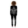 All Seeing Eye Black And Silver Print Women's Pajamas-grizzshop