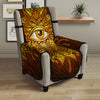 All Seeing Eye Gold Print Armchair Protector-grizzshop