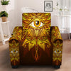 All Seeing Eye Gold Print Armchair Slipcover-grizzshop