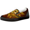 All Seeing Eye Gold Print Black Slip On Shoes-grizzshop