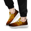 All Seeing Eye Gold Print White Athletic Shoes-grizzshop