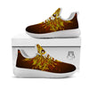 All Seeing Eye Gold Print White Athletic Shoes-grizzshop