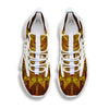 All Seeing Eye Gold Print White Gym Shoes-grizzshop