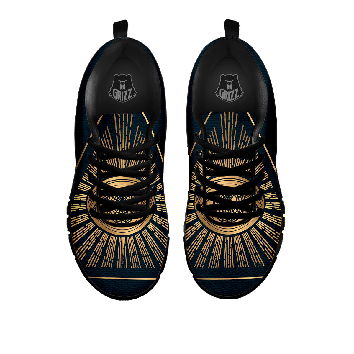 All Seeing Eye Masonic Print Black Sneaker-grizzshop