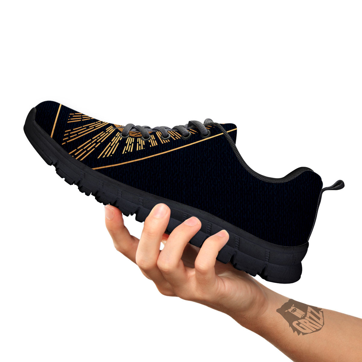 All Seeing Eye Masonic Print Black Sneaker-grizzshop