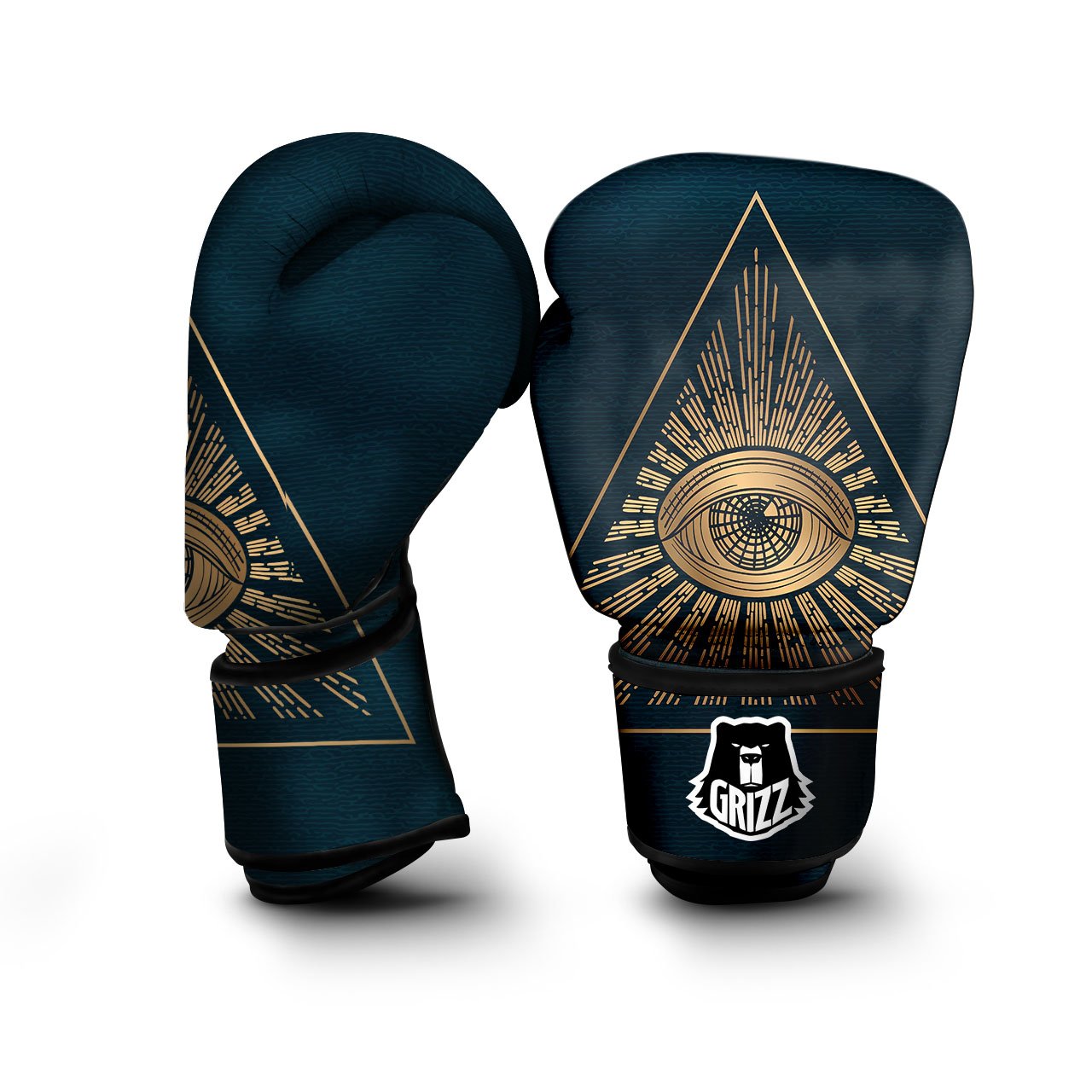 All Seeing Eye Masonic Print Boxing Gloves-grizzshop