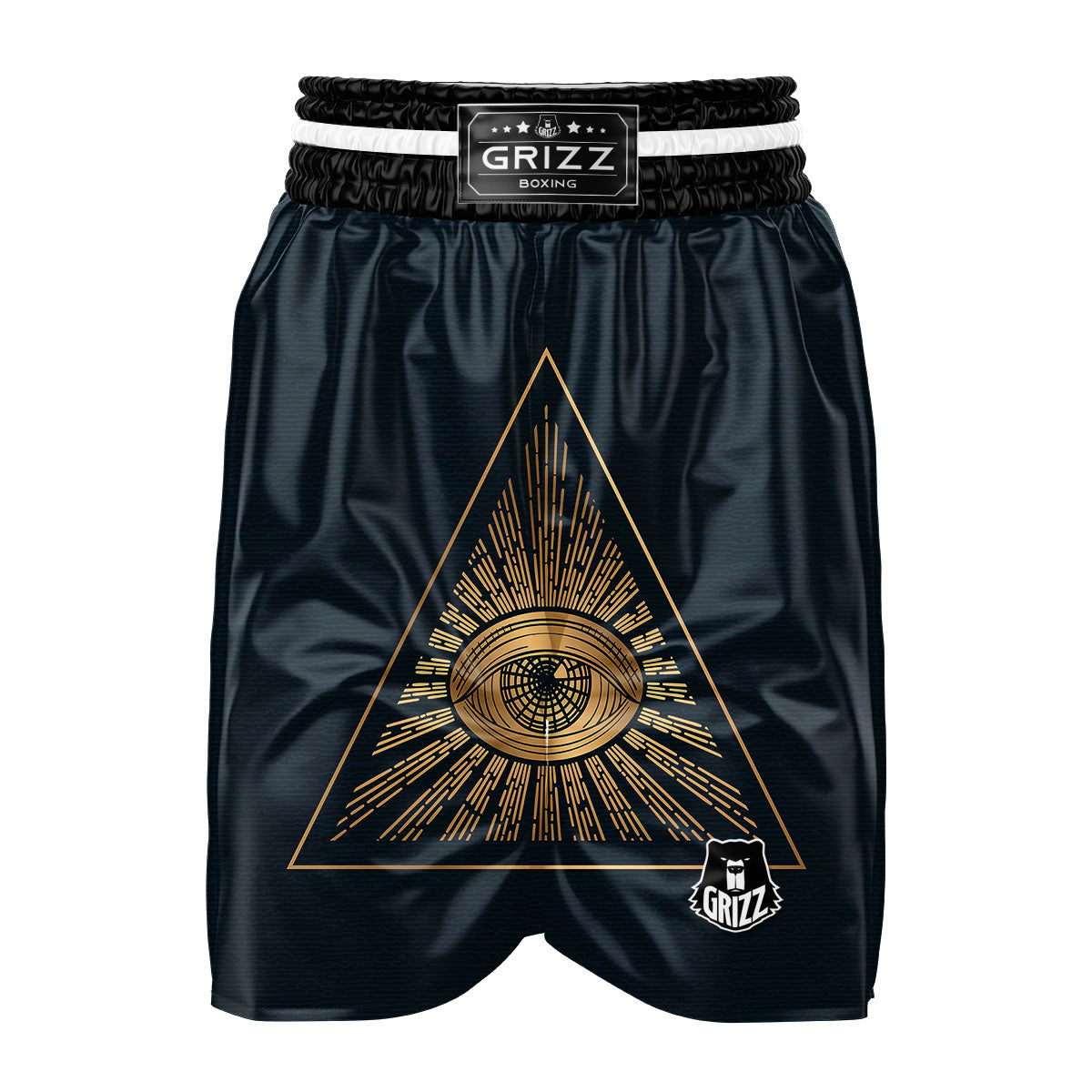 All Seeing Eye Masonic Print Boxing Shorts-grizzshop