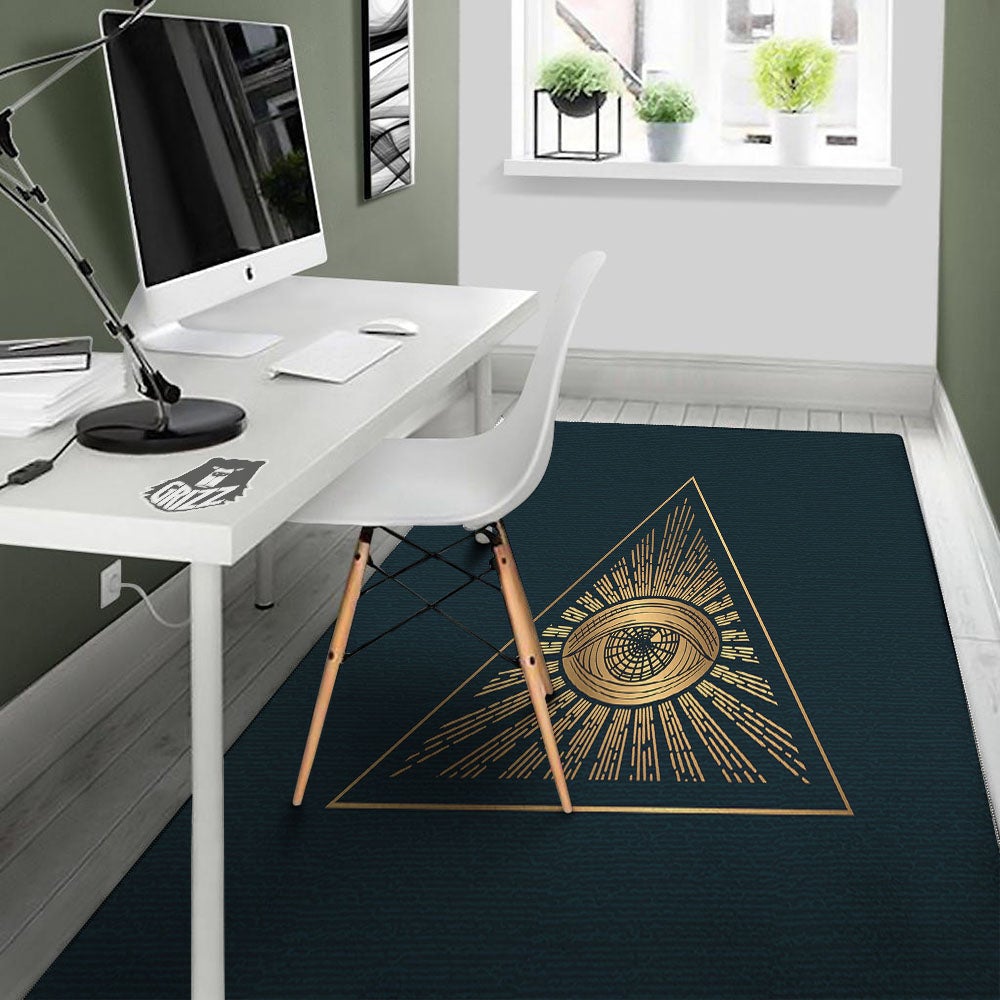 All Seeing Eye Masonic Print Floor Mat-grizzshop