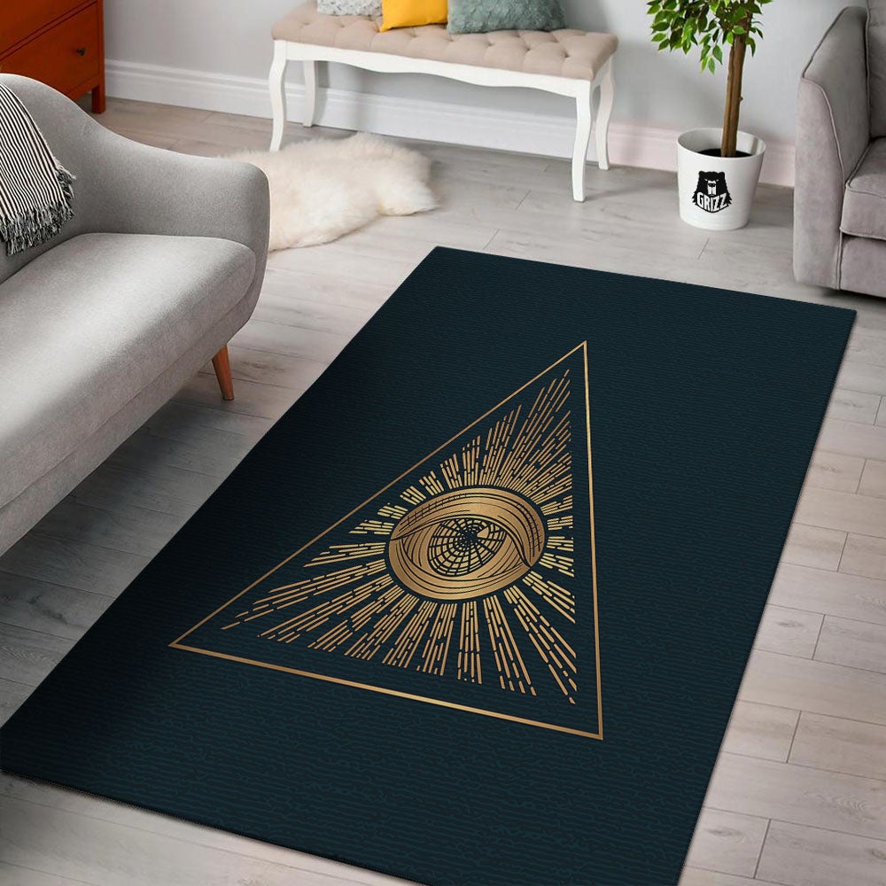 All Seeing Eye Masonic Print Floor Mat-grizzshop