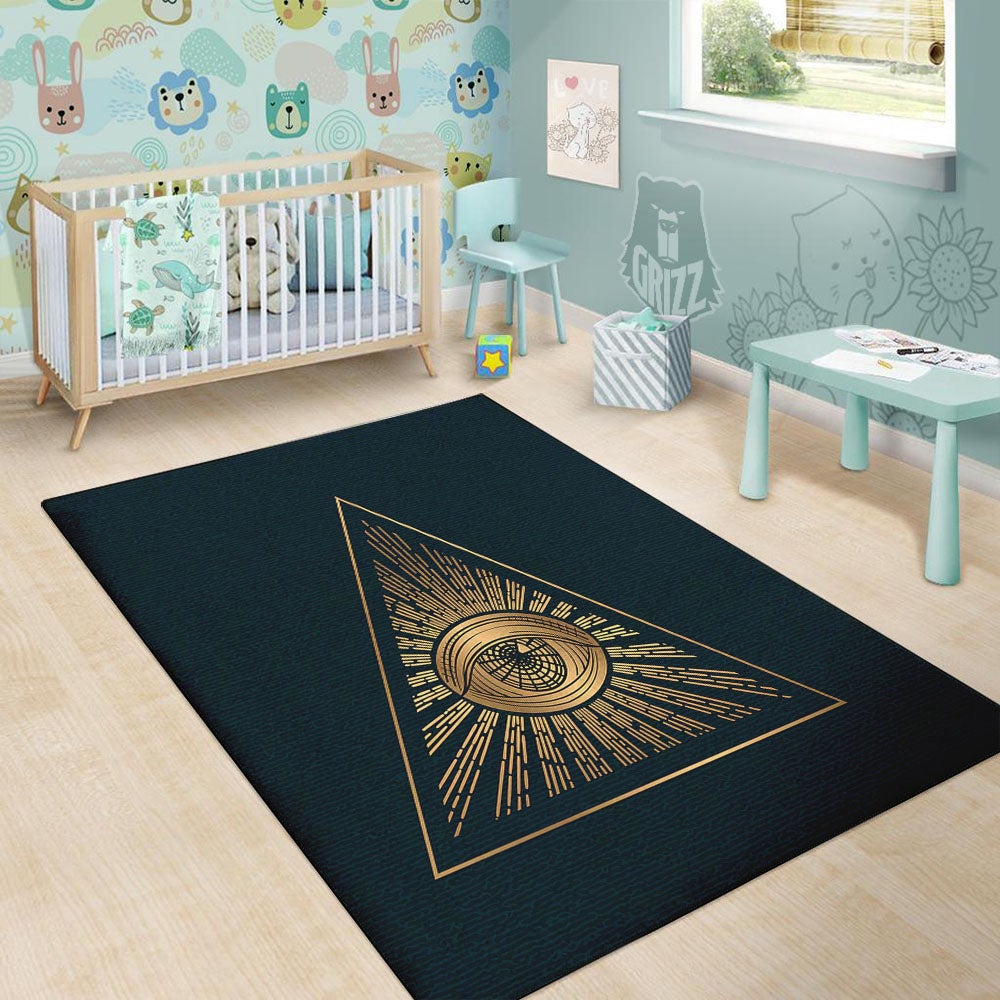 All Seeing Eye Masonic Print Floor Mat-grizzshop