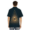 All Seeing Eye Masonic Print Men's Hawaiian Shirt-grizzshop