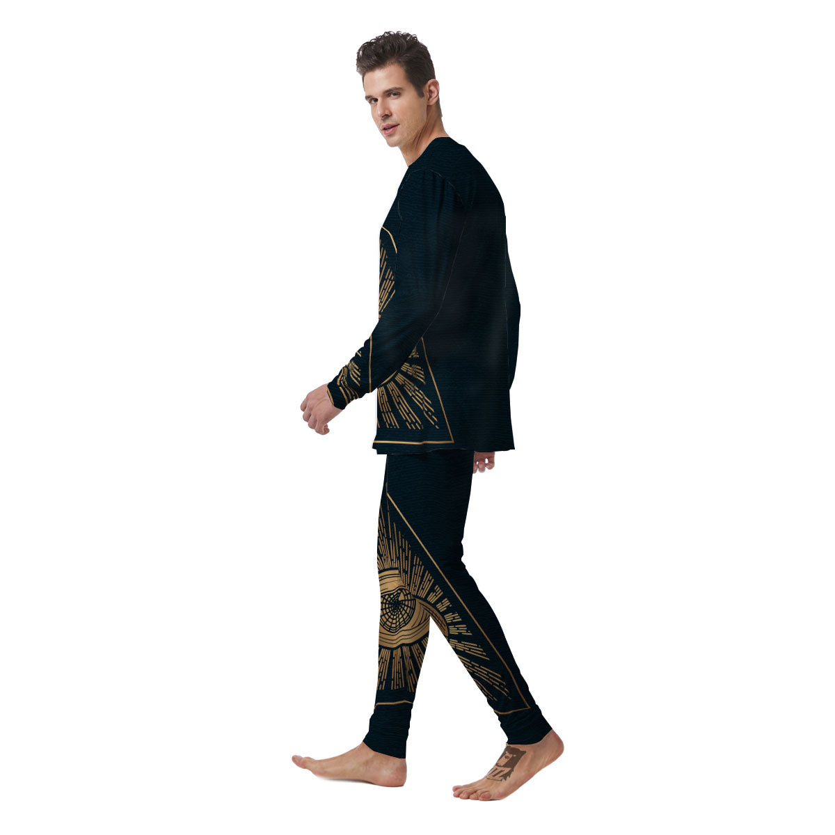 All Seeing Eye Masonic Print Men's Pajamas-grizzshop