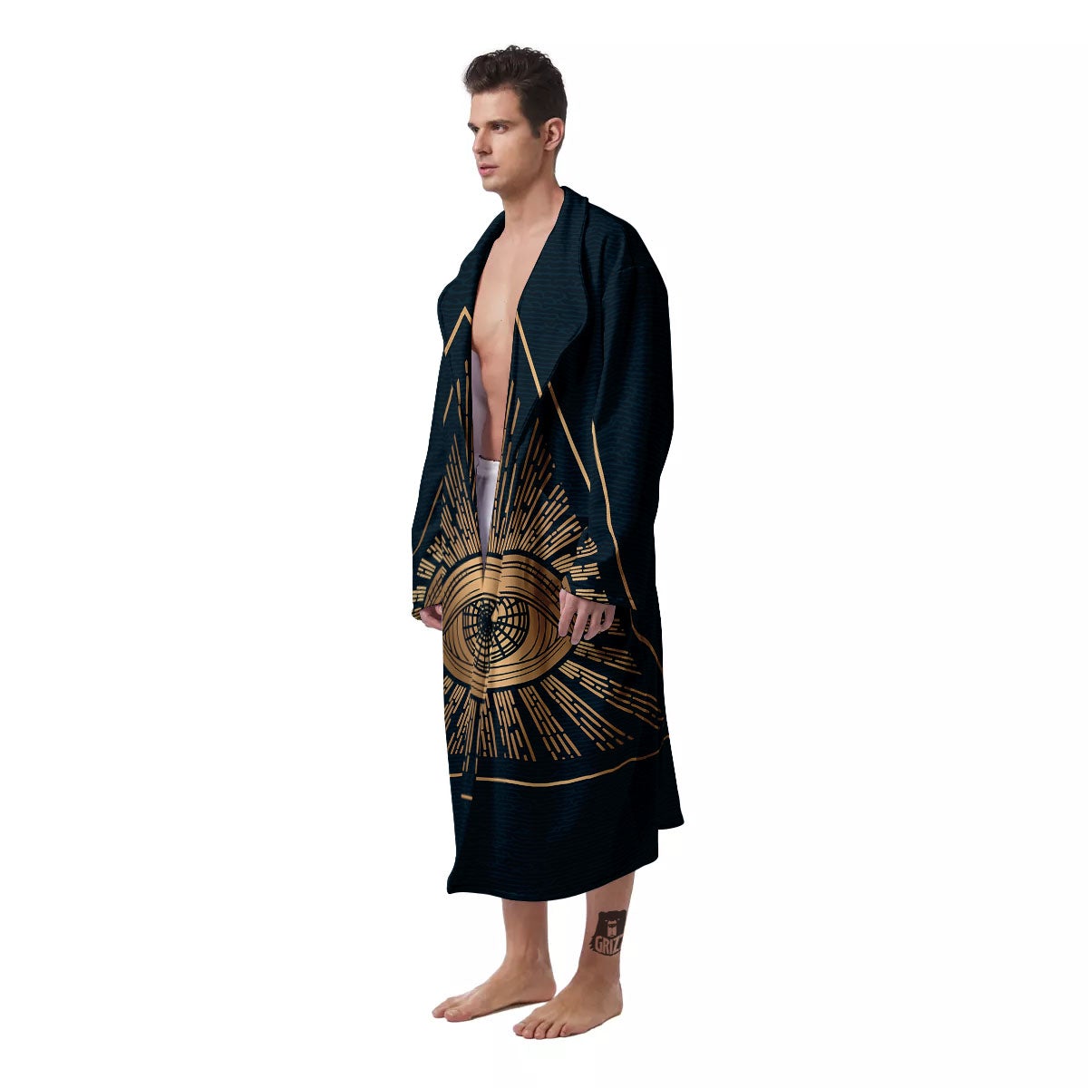 All Seeing Eye Masonic Print Men's Robe-grizzshop