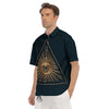 All Seeing Eye Masonic Print Men's Short Sleeve Shirts-grizzshop