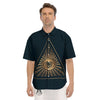 All Seeing Eye Masonic Print Men's Short Sleeve Shirts-grizzshop