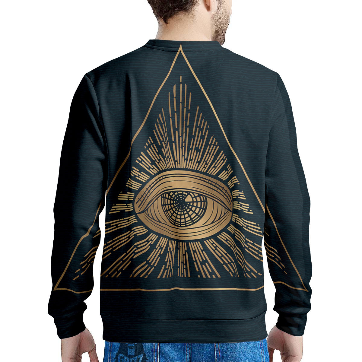 All Seeing Eye Masonic Print Men's Sweatshirt-grizzshop