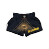All Seeing Eye Masonic Print Muay Thai Boxing Shorts-grizzshop