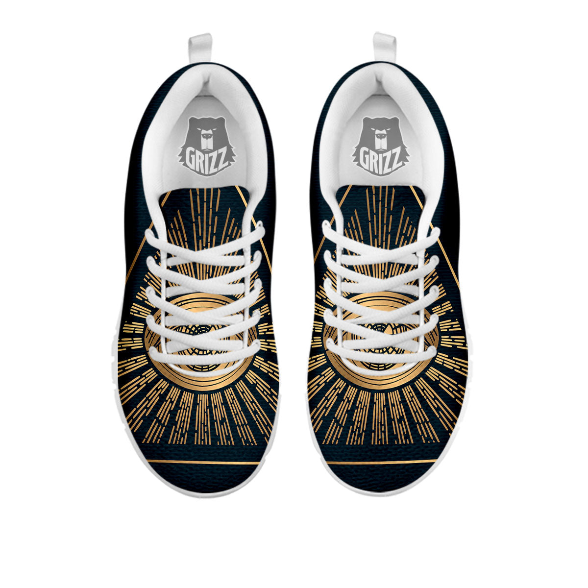 All Seeing Eye Masonic Print White Sneaker-grizzshop
