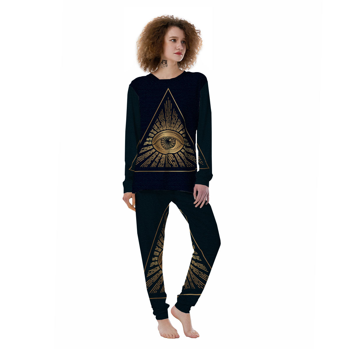 All Seeing Eye Masonic Print Women's Pajamas-grizzshop