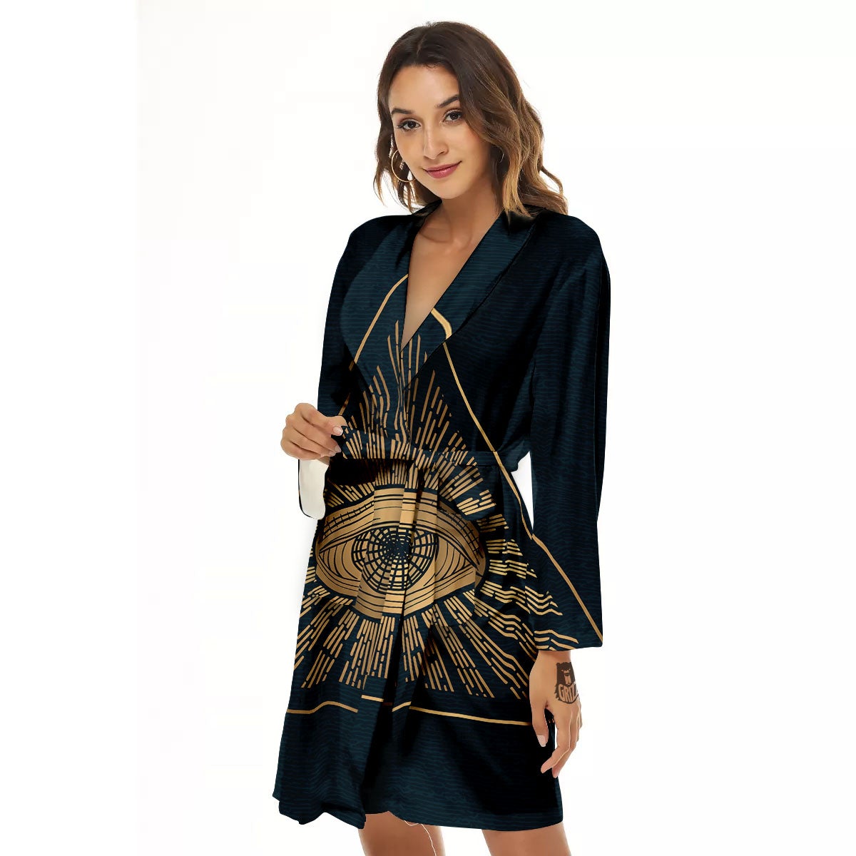 All Seeing Eye Masonic Print Women's Robe-grizzshop