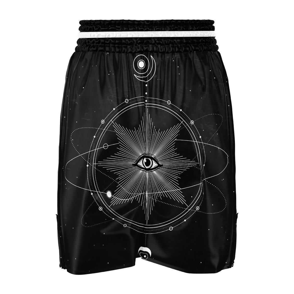 All Seeing Eye Sun Print Boxing Shorts-grizzshop