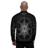 All Seeing Eye Sun Print Men's Bomber Jacket-grizzshop