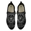 All Seeing Eye White And Black Print Black Athletic Shoes-grizzshop