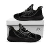 All Seeing Eye White And Black Print Black Athletic Shoes-grizzshop