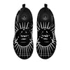 All Seeing Eye White And Black Print Black Sneaker-grizzshop