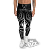 All Seeing Eye White And Black Print Men's Leggings-grizzshop