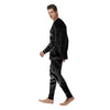 All Seeing Eye White And Black Print Men's Pajamas-grizzshop