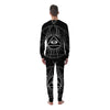 All Seeing Eye White And Black Print Men's Pajamas-grizzshop