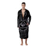 All Seeing Eye White And Black Print Men's Robe-grizzshop