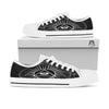 All Seeing Eye White And Black Print White Low Top Shoes-grizzshop