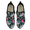 Aloha Flamingo Tropical Print Pattern Black Athletic Shoes-grizzshop