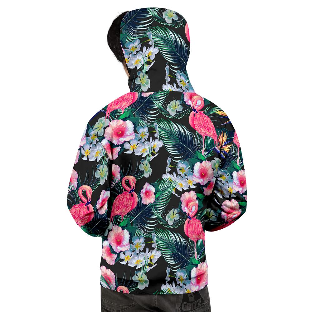 Aloha Flamingo Tropical Print Pattern Men's Hoodie-grizzshop