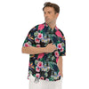 Aloha Flamingo Tropical Print Pattern Men's Short Sleeve Shirts-grizzshop