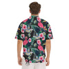 Aloha Flamingo Tropical Print Pattern Men's Short Sleeve Shirts-grizzshop