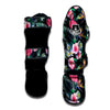 Aloha Flamingo Tropical Print Pattern Muay Thai Shin Guards-grizzshop