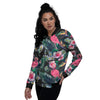 Aloha Flamingo Tropical Print Pattern Women's Bomber Jacket-grizzshop