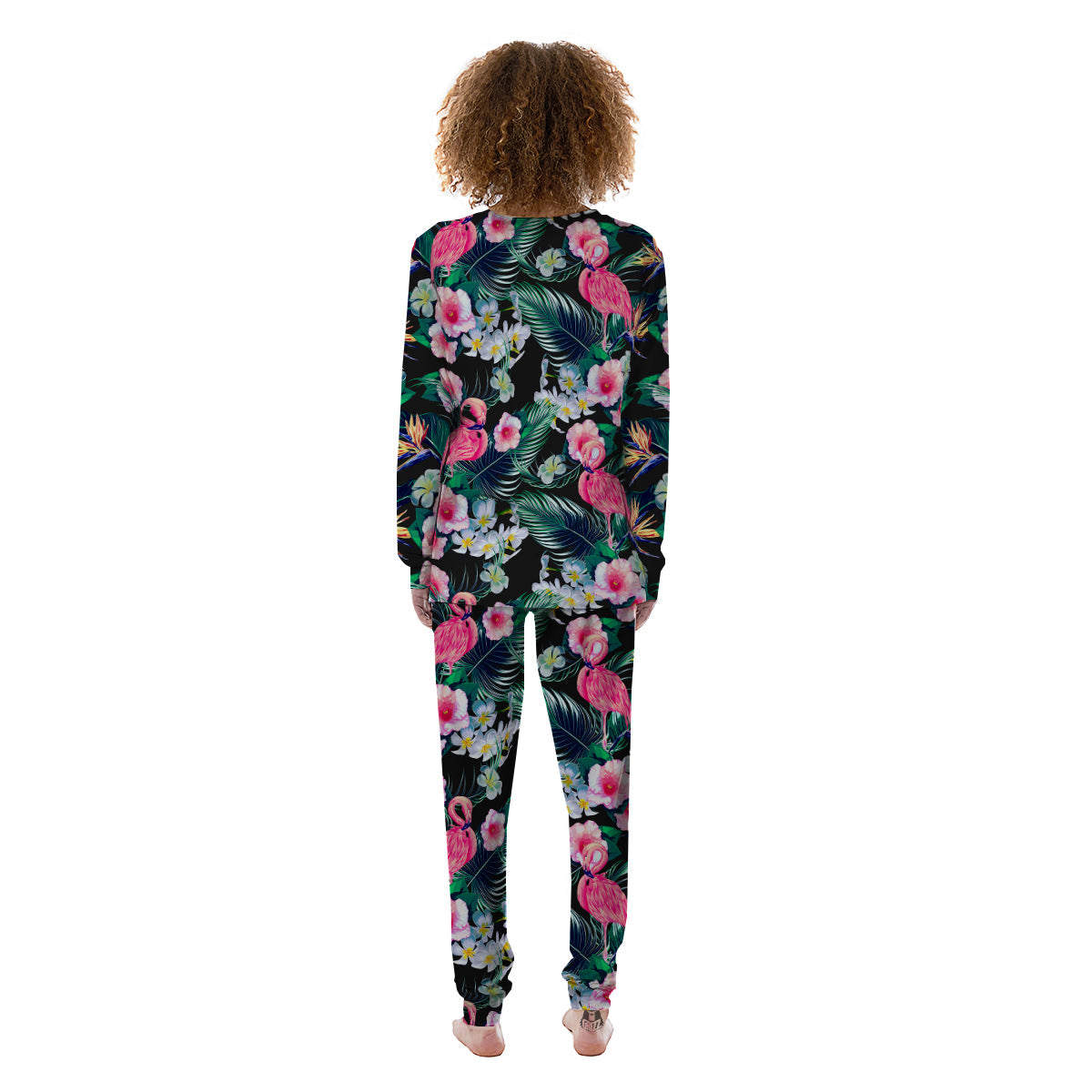 Aloha Flamingo Tropical Print Pattern Women's Pajamas-grizzshop