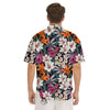 Aloha Flower Tropical Print Pattern Men's Short Sleeve Shirts-grizzshop