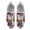 Aloha Flower Tropical Print Pattern White Athletic Shoes-grizzshop