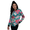 Aloha Hawaiian Flower Print Women's Bomber Jacket-grizzshop