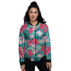 Aloha Hawaiian Flower Print Women's Bomber Jacket-grizzshop