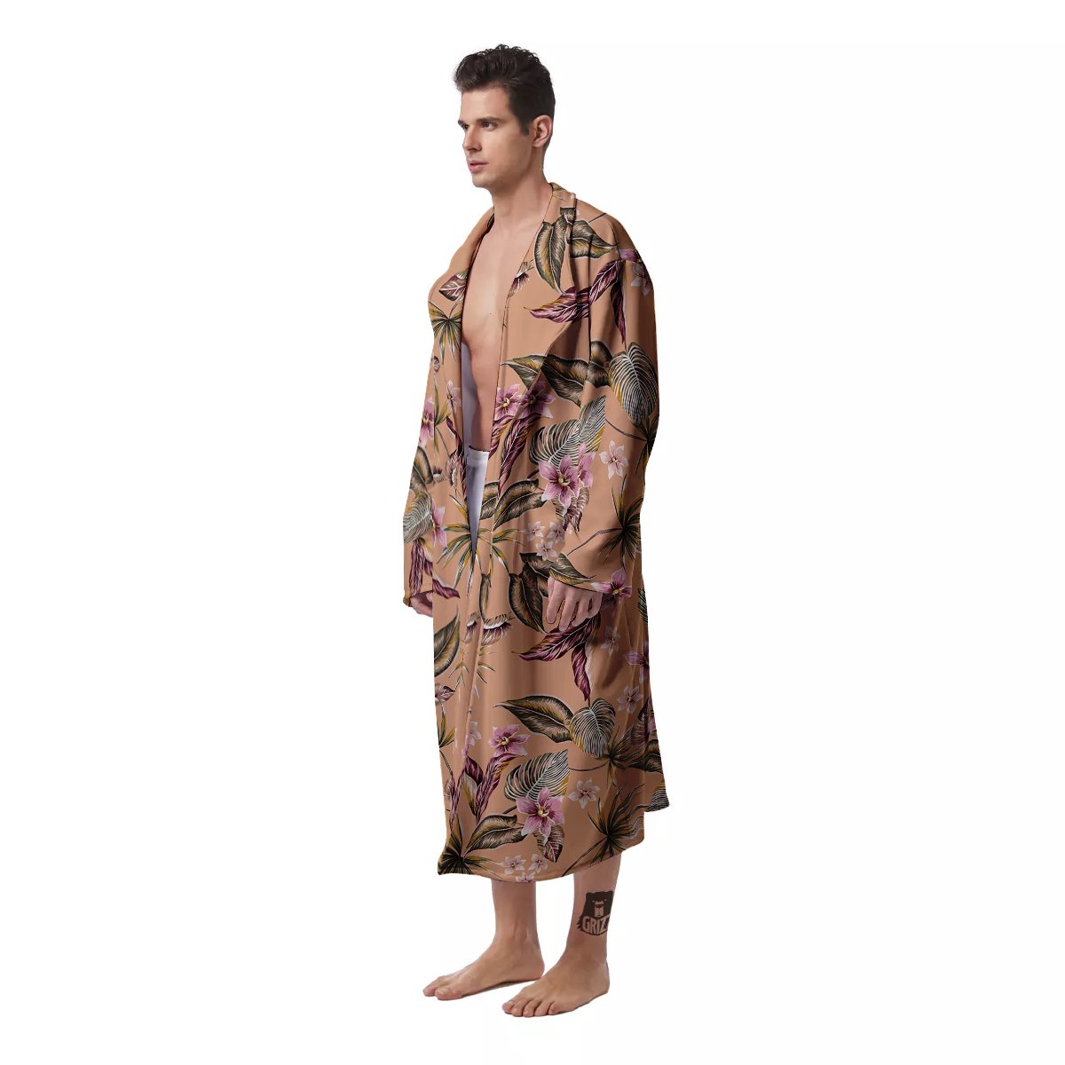 Aloha Hawaiian Vintage Print Pattern Men's Robe-grizzshop