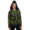 Aloha Hibiscus Tropical Print Pattern Women's Bomber Jacket-grizzshop