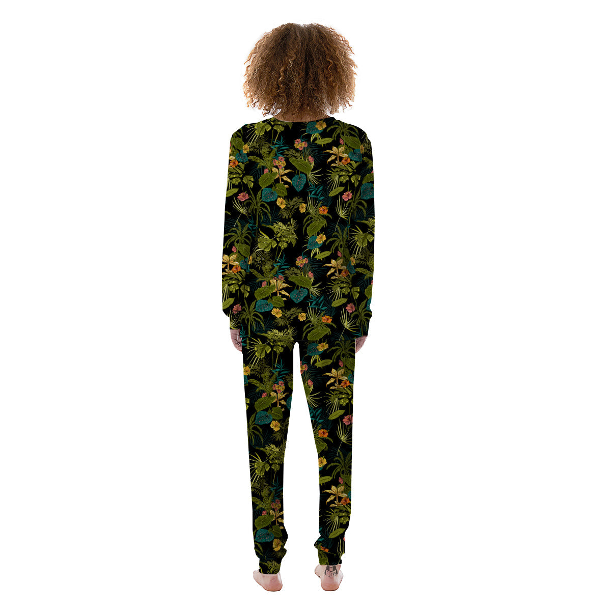 Aloha Hibiscus Tropical Print Pattern Women's Pajamas-grizzshop