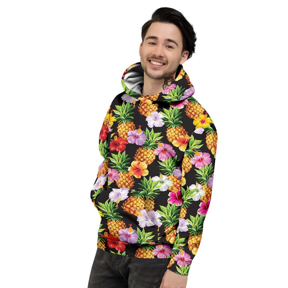 Aloha Pineapple Tropical Print Pattern Tropical Men's Hoodie-grizzshop